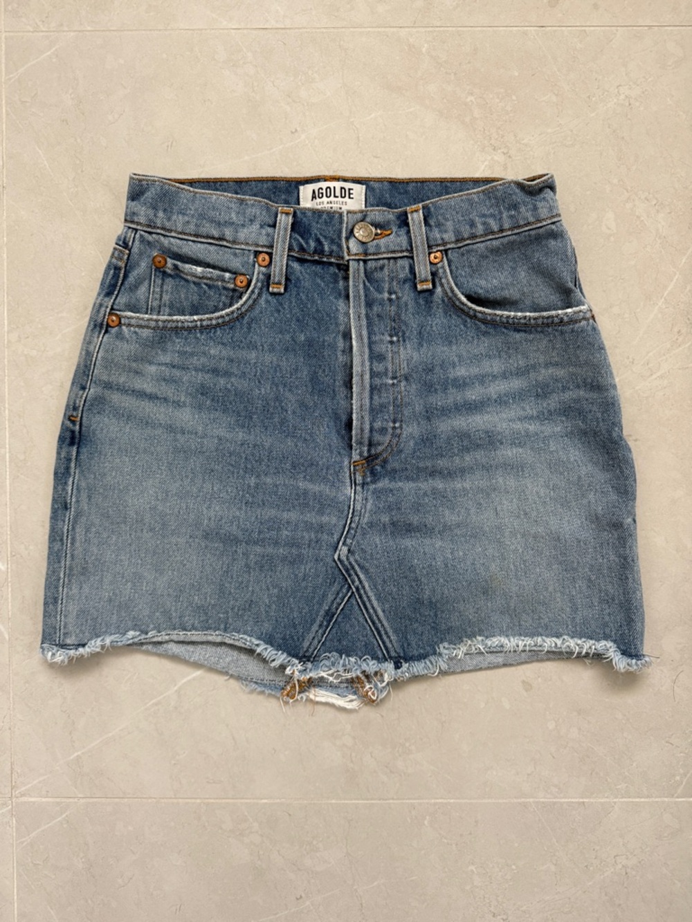 AGOLDE High Rise Mini Skirt